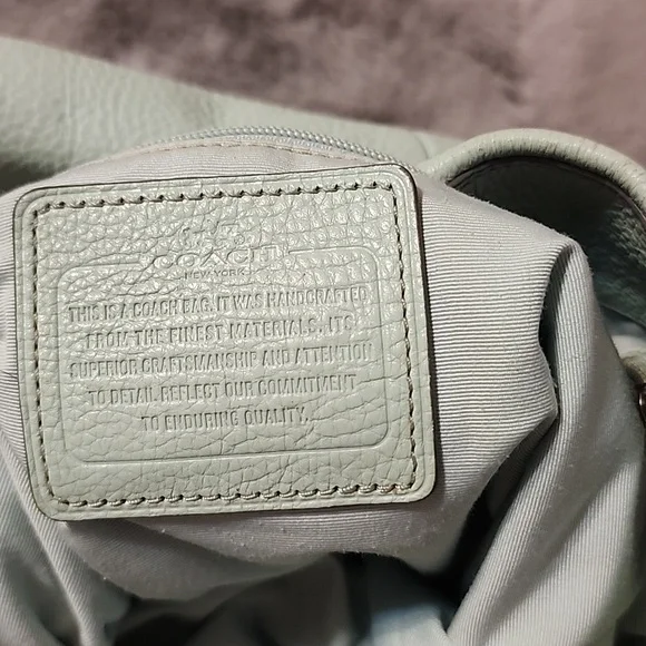 Mint Green Leather Coach MADISON - Picture 7 of 13